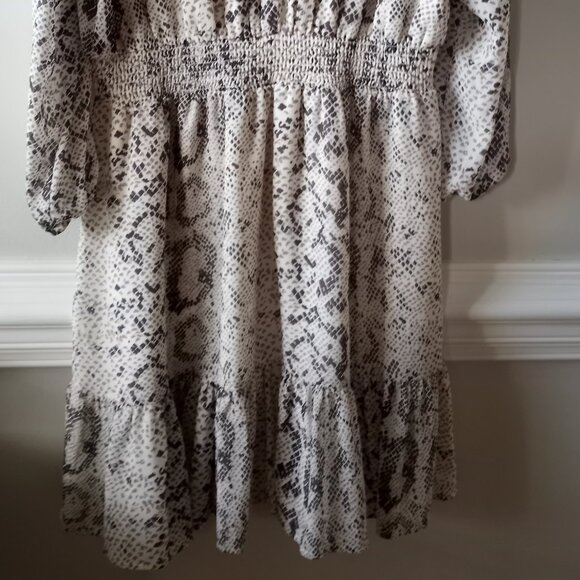 'J.CREW ' L/S Snakeskin design Fully Lined Size L Dress EUC - Picture 8 of 9